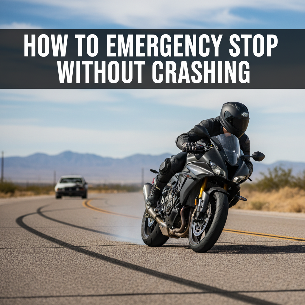Professional blog header image for article titled: How to Emergency Stop Without Crashing. High quality, relevant imagery, clean composition.