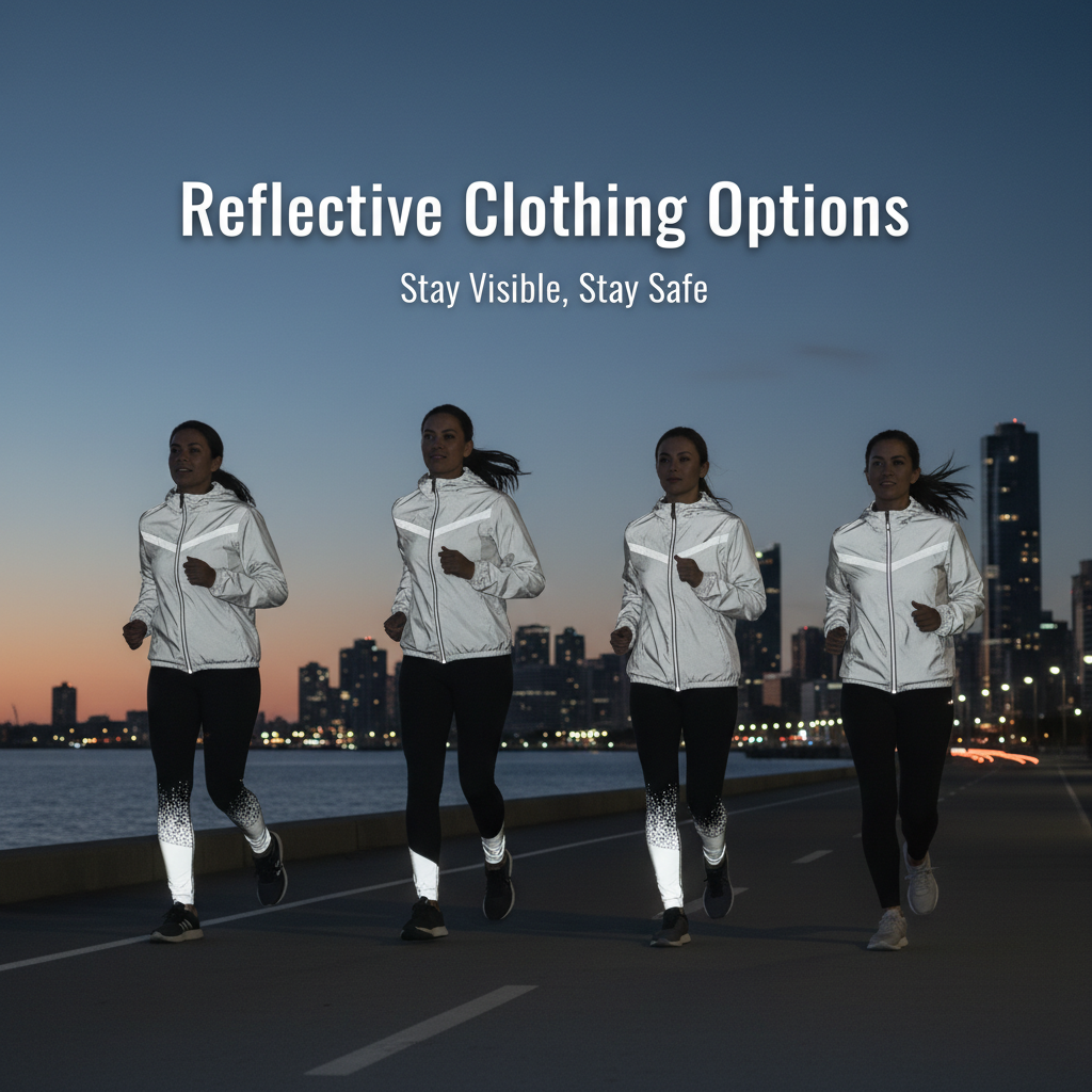 Professional blog header image for article titled: Reflective Clothing Options. High quality, relevant imagery, clean composition.