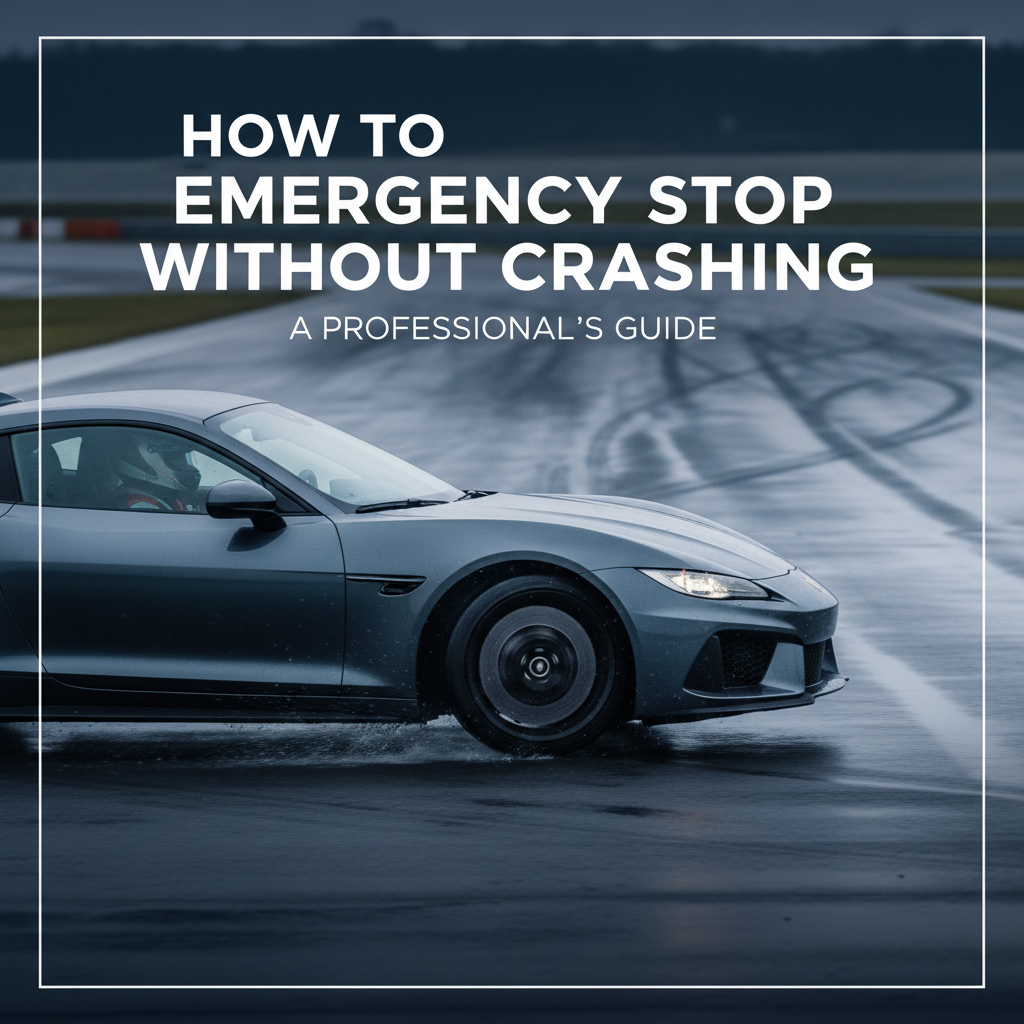 Professional blog header image for article titled: How to Emergency Stop Without Crashing. High quality, relevant imagery, clean composition.